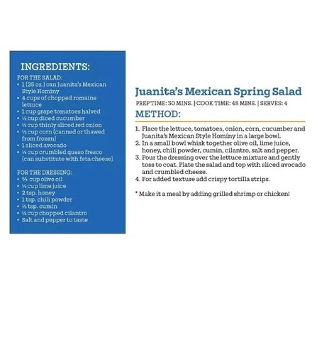 Juanita’s Foods Mexican Style Hominy, 110 oz, Aluminum Can - Picture 4 of 4