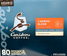 Keurig Caribou Medium Roast Coffee K-Cup Pods 80 Count 32.1 Oz EXP 08/2026