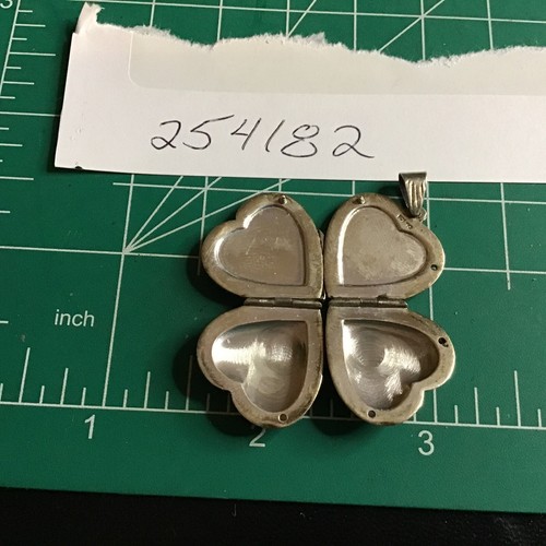 Ciondolo medaglione foto quadrifoglio cuore inciso argento sterling 925 4 collane - Foto 8 di 10
