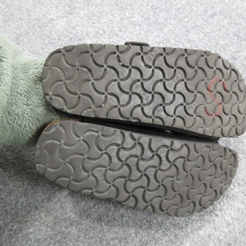 Birkenstock Arizona Slide Womens US 7 Black Nubuck Double Strap Slip On Sandal - Picture 8 of 8