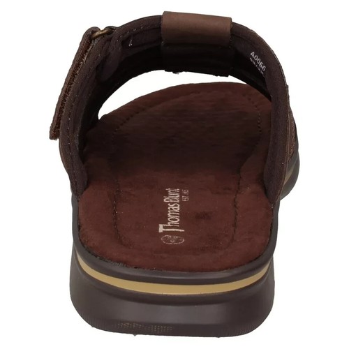 MENA THOMAS BLUNT A0R066 CHOCOLATE NUBUCK SUMMER MULES - Picture 7 of 9