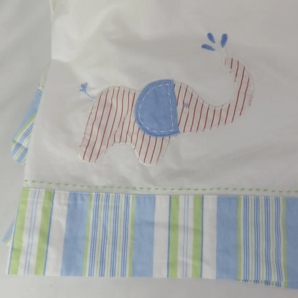 Юбка для детской кроватки Pottery Barn зоопарк животные жираф слон бегемот обезьяна Африка - Изображение 2 из 4