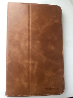 Boriyuan Samsung Galaxy Tab E 9.6 Echt Leder Tasche 0AZ