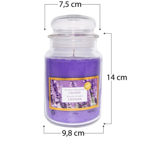 3 CANDELE PROFUMATE GIARA STILE YANKEE CANDLE 510gr IN VETRO - LAVANDA - Foto 2 di 7
