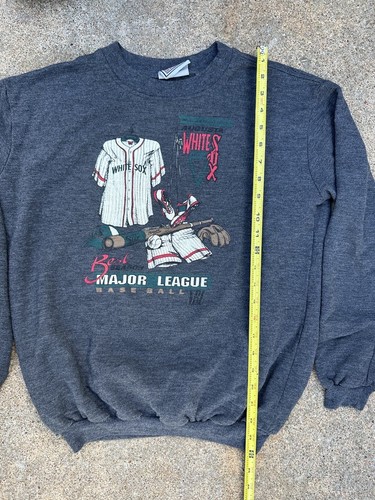 Felpa Vintage Bear International Red Sox Uomo Taglia Large Grigio Rosso Pullover - Foto 10 di 11