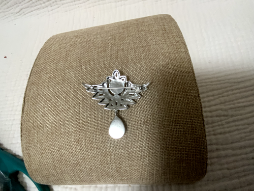 JENNA NICOLE Vintage Creations - Sterling Blk Onyx CZ Regal Wings Pin Free Ship - Picture 4 of 4
