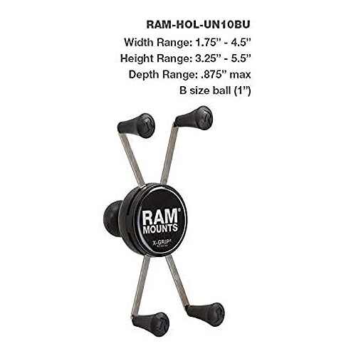 RAM Mounts RAM-HOL-UN10BU X-Grip Large Phone Holder w/ 1" B Size Ball - Zdjęcie 5 z 5