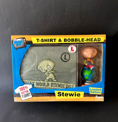 Family Guy Stewie T-Shirt Size L + Bobble-Head 14Cm Funko Wacky Wobbler
