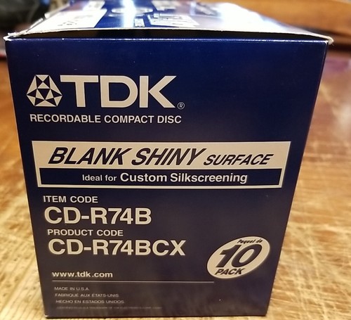 TDK 74 Minute 650mb Music CD-R Regular Case 10 Pack Individually Sealed Disc - Picture 3 of 11