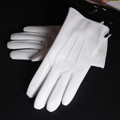 New Womens 100% Real Leather Sheepskin Winter Warm Blue Short Gloves Nine Colors