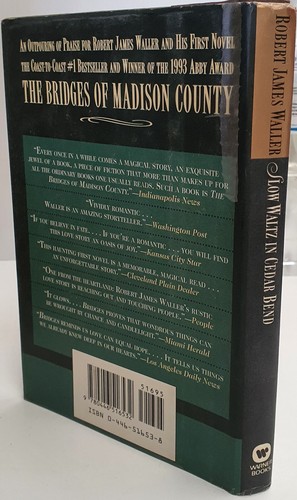 Slow Waltz in Cedar Bend by Robert James Waller 1993 HB DJ First Edition Romance - Picture 6 of 9