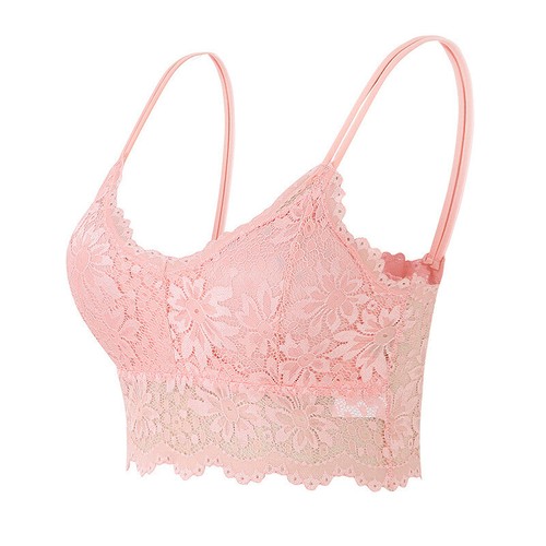 Sexy Lace V Neck Womens Padded Lingerie Crochet Bralette Bra Crop Top Cami Tank - Bild 14 von 21