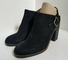 LUCKY BRAND  Machiko  Black Suede Genuine Leather Mules Size 7.5/37.5 - NICE  