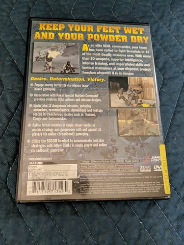 Socum US Navy Seals 2002 Sony PlayStation 2 Video Game PS2 CIB Disc Case Manual - Picture 6 of 7
