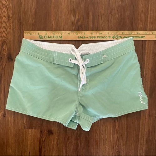 Vintage Rip Curl Womens Boardshorts Size 3 Green Surf Beach Summer Vacation - Picture 9 of 11