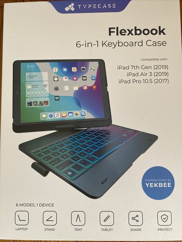 Typecase Flexbook 6-in-1 Keyboard Case for iPad Pro 10.5 Air 3, 7 Gen YEKBEE New