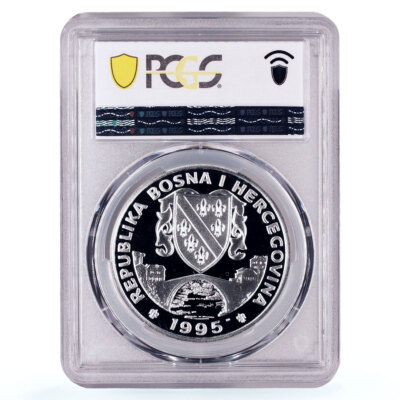 Bosnia Herzegovina 750 dinara Przewalskii Horses PR69 PCGS silver
