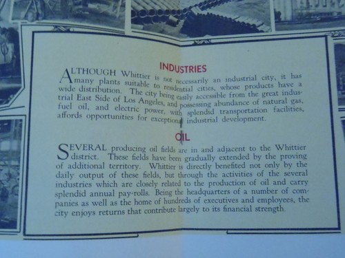 WHITTIER CHAMBER OF COMMERCE Booster Brochure - 1930s COVER by G. D. Heisley - Picture 18 of 24