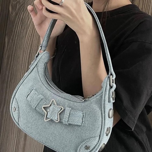 Women Handbag Vintage Star Fashion Hobos Shoulder Underarm Bag Ladies Clutch - Picture 13 of 14