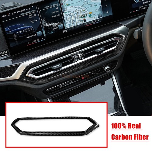 Carbon Fiber Console Air Outlet Vent Frame Trim For BMW 3Series G20 G28 2023 NEW - Picture 3 of 9