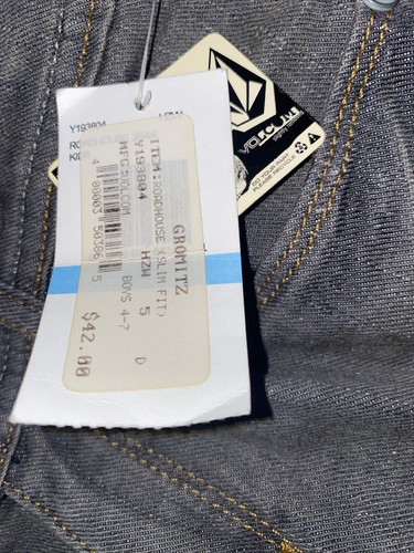NEW Volcom Roadhouse Jeans Bootleg pants boys youth gray Size 5 - Picture 18 of 23