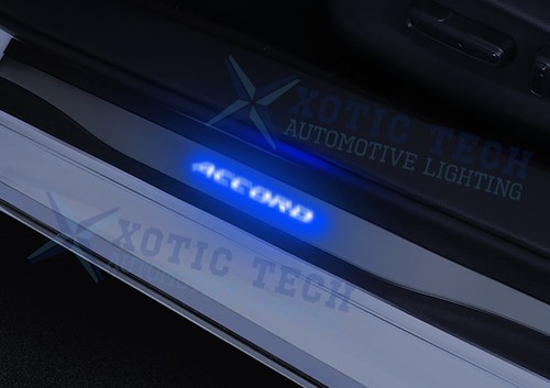 Protector de placa de desgaste de umbral de puerta LED iluminado azul para Honda Accord 2018 2019-2022 - Imagen 8 de 12