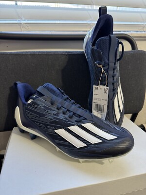 adidas Adizero 12.0 Football Cleats Navy Blue White Men's Size 11 HR1604