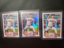 2023 Bobby Miller 2 Rc Base Topps + Chrome Prism Refractor