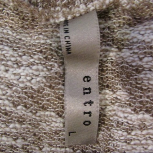 Entro Women's Large Beige and Tan Pullover Tunic Sweater Blouse - Picture 5 of 6