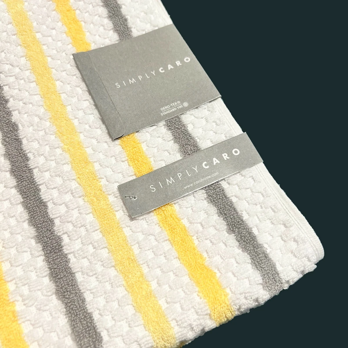 Yellow grey towels clearance