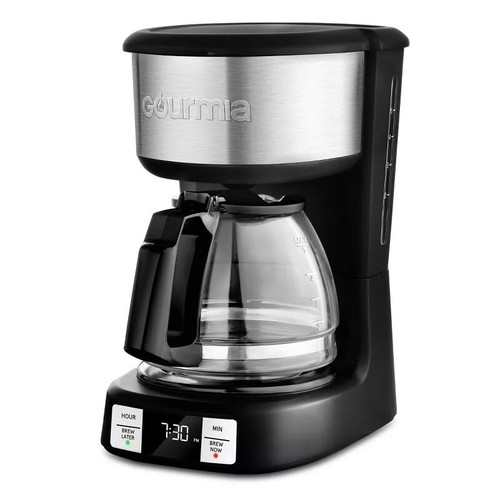 Gourmia 5 Cup Programmable Drip Coffee Maker with Brew Later (Black) - Picture 3 of 7