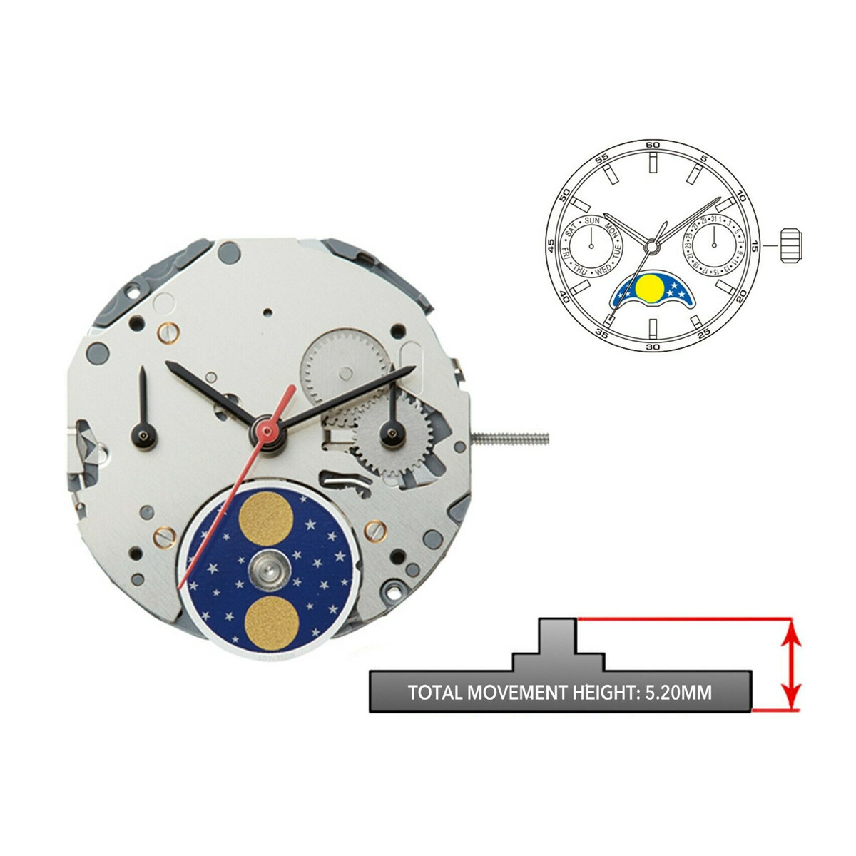 Precision 2024 quartz movement