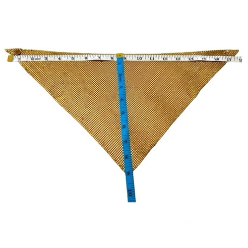 Vintage Rau Klikit Bib Scarf Collar Chain Mesh Metal Necklace Gold Glam Disco - Picture 8 of 9