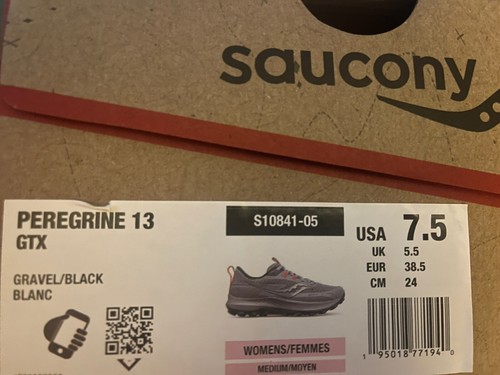 Saucony Damen Sneaker Schuhe Gravel/BLK Peregrine 13 GTX® 7,5 Neu mit Karton - Bild 7 von 7