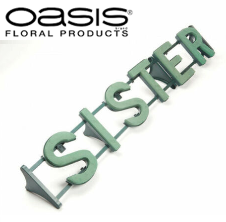 SISTER Funeral Flowers Oasis Frame Tribute Naylorbase with Stand Smithers - Afbeelding 1 van 2