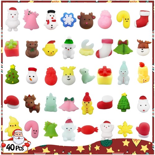 Albiuev 40pcs Christmas Mochi Squishy Toys Christmas Toys for Kids Girls Boys... - 第 1/7 張圖片
