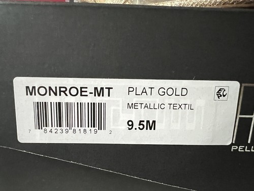 NUEVO EN CAJA NUEVO Sandalia Tacón Pelle Moda MONROE ~ Platino Dorado Talla 9.5 - Imagen 3 de 6