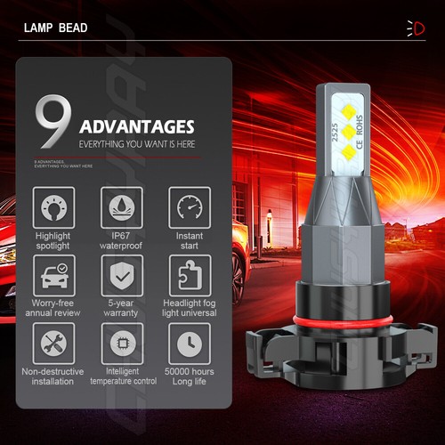 For 2010-2013 Chevy Camaro 4x LED Headlights Hi/Lo Beam Fog Light Bulbs Kit - Picture 14 of 16