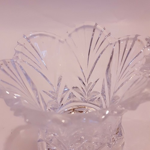Germany Noritake 24% Full Lead Crystal Vase Candle Holder 3" Mid Century - Picture 8 of 11