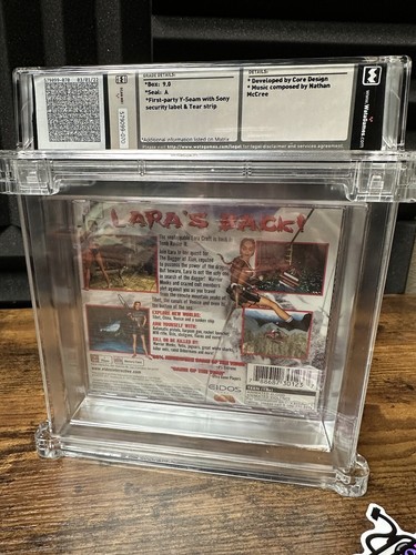 Tomb Raider II Starring Lara Croft PlayStation Black Label WATA Sealed 9.0/A ⭐ - Picture 2 of 9