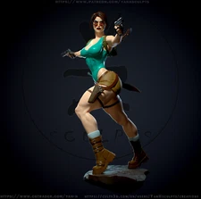 Lara Croft resin scale model kit unpainted 3d print
