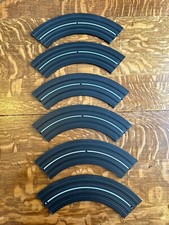 6 Pieces 9  Radius 1/4 Curve 1519 Aurora Model Motoring Slot Car Track Vintage