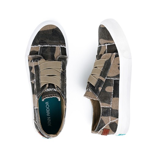 JENN ARDOR Women's Slip On Sneakers Comfort Walking Casual Canvas Fashion Shoes - Picture 36 of 103