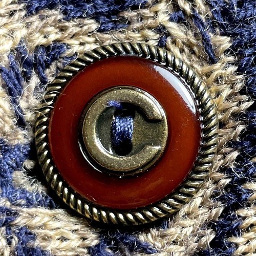New Vintage Coogi Wool Button Cardigan Sweater Deadstock Textured Australia Med - Picture 6 of 15