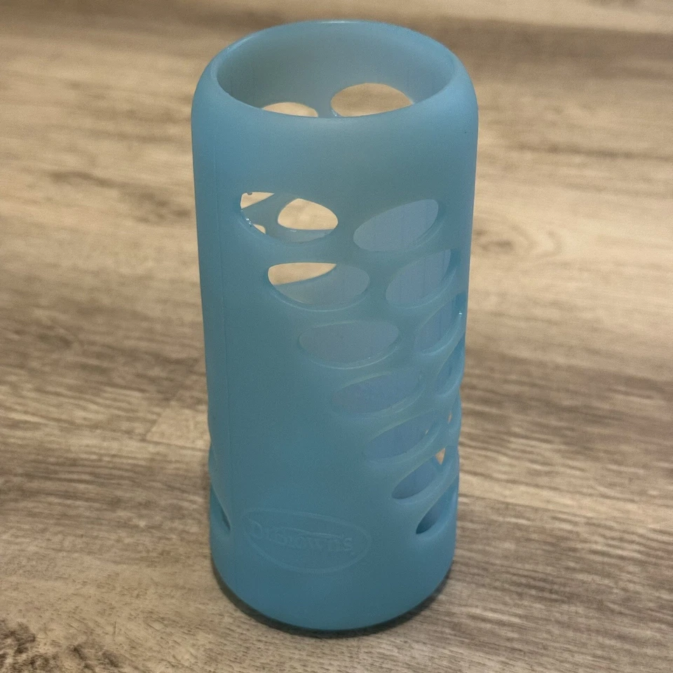 Lote de 5 fundas para botellas de vidrio de silicona azul Dr. Brown's & Born Free 8 oz y 5 oz Foto 4 de 4