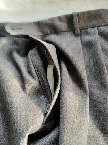 Men's Zanella windowpane wool pants 36x31 - Picture 5 of 9