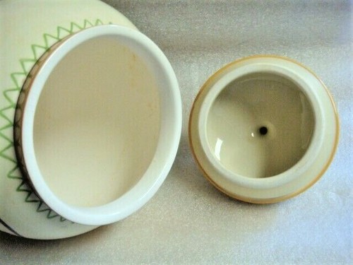 Colorful CERAMIC BISCOTTI JAR Hand Painted FRUIT & VEGGIE DESIGN - Picture 8 of 8