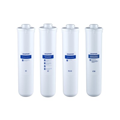 AQUAPHOR Set K5+K2+K7M+Membran RO 50 (mit Ablauf) für Umkehrosmose DWM 101