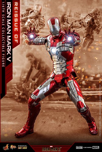 Hot Toys Iron Man Mark V Diecast Reissue 1:6 Scale Figure Tony Stark Sideshow - Picture 9 of 15