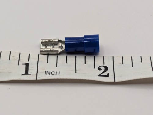 1000 Pack 16-14 Gauge Female Quick Disconnect Blue Vinyl Crimp Terminals - Picture 2 of 5